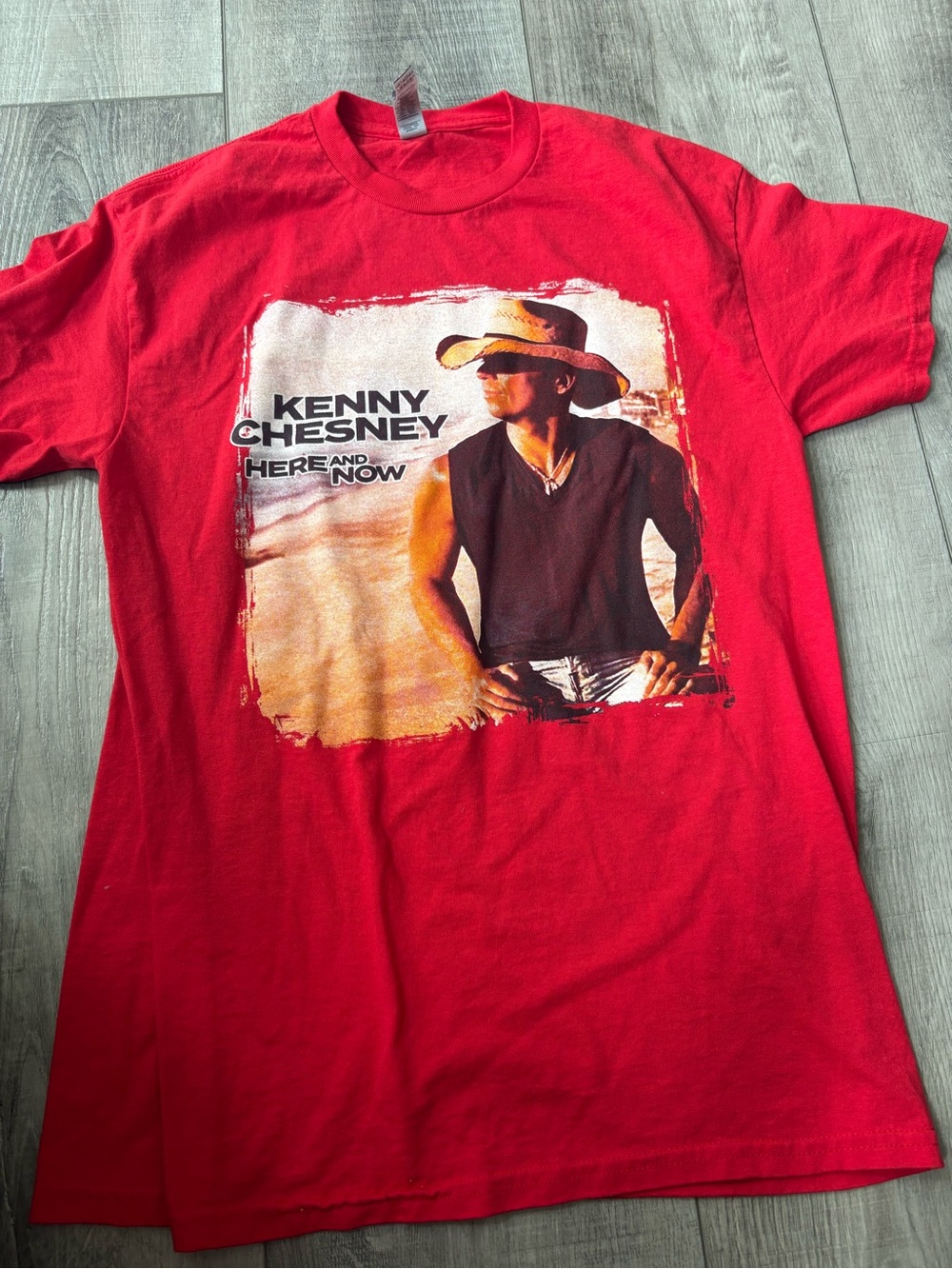 Kenny Chesney 'Here and Now' Red Graphic Tee